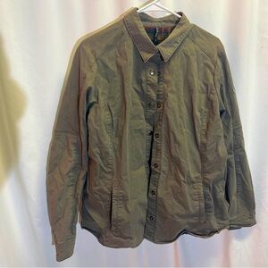 Kuhl Button Up Collared Shirt Jacket with Flannel Lining